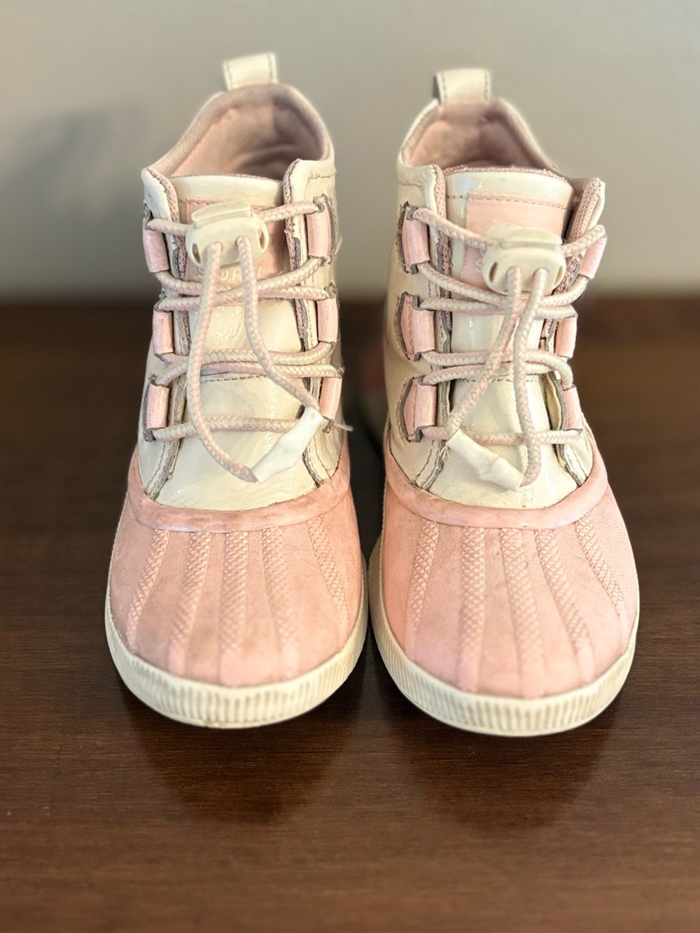 Sorel Kids Pink and White Waterproof Duck Boots